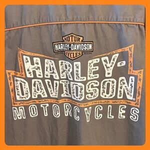 Harley Davidson Logo Men's 3XL Checkered Flag Motorcycle Graphic Spell Out Shirt